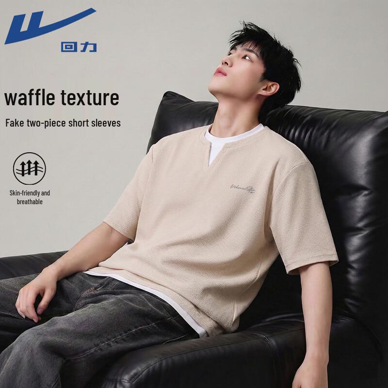 Warrior Men s Waffle Knit Faux Two-Piece T-Shirt XL