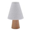 Hestia White Ceramic Table Lamp With Wooden Base