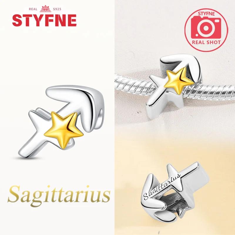 Copper Twelve Constellations Charms Shiny Star Copperbead Fit Original Bracelet Diy Fine Jewelry Gift For Women Making