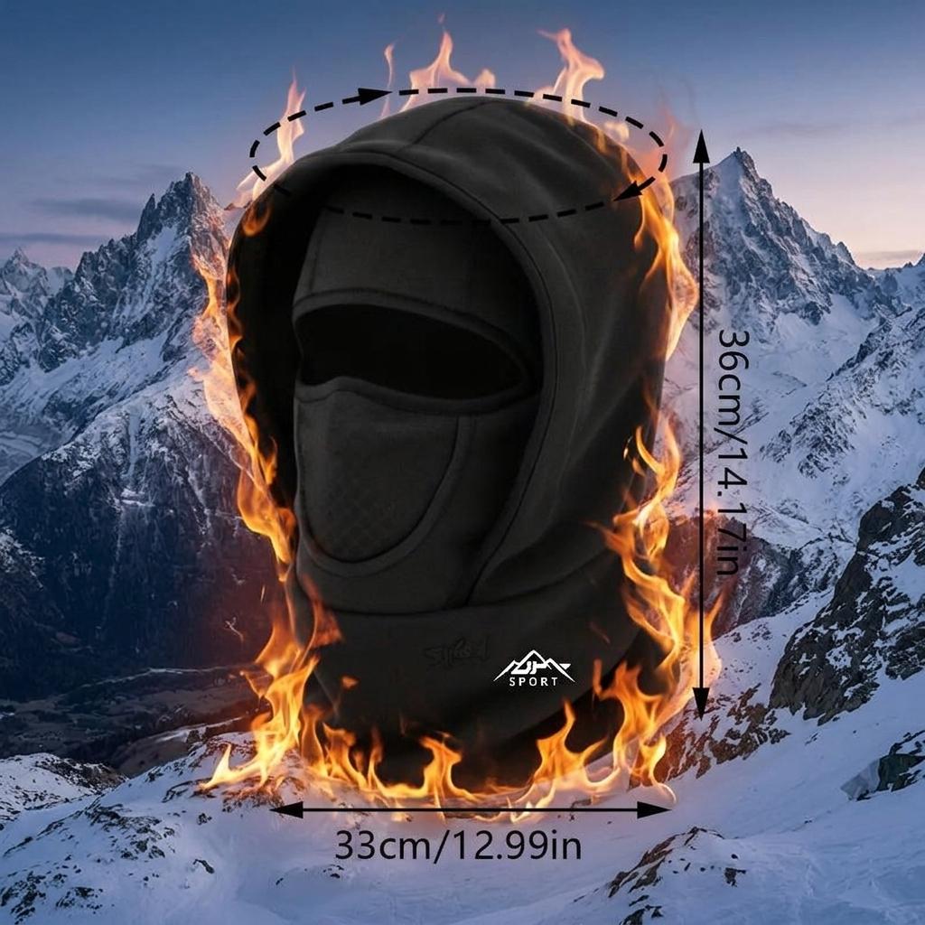 Unisex Snow Mountain Sports Soft Balaclava - Autumn/Winter Run Windproof Thermal Full-Face Mask -  Face and Neck Protection Cold-Weather Hat