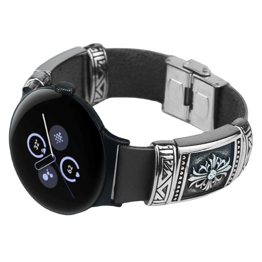 Für Google Pixel Watch 3 41mm/Watch 2/Pixel Watch Ersatzarmband Ethnische Geprägte Armbänder Uhrenarmband