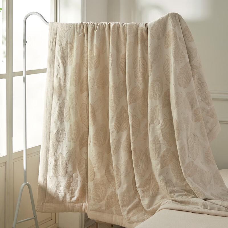 Tangna Home Textiles Natural Cotton-Linen Jacquard Summer Quilt
