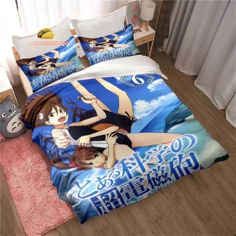 A Certain Scientific Railgun Sheets Quilt Covers Bedding Dormitory Sheets Three-piece Bedding Set Three-piece Soft Warm Bedding