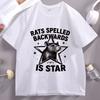 Rats Spelled Backwards Is Star Tshirt Unisex Funny Rat Tshirt Cotton Short Sleeve Animal T Shirt Printed Graphic Tees