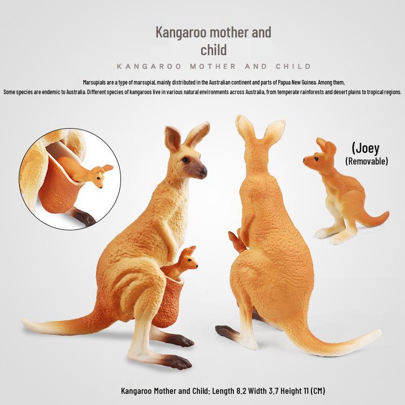 Children's Kangaroo Model Set: Wildlife Simulation for Sand Tray and Teaching Aids