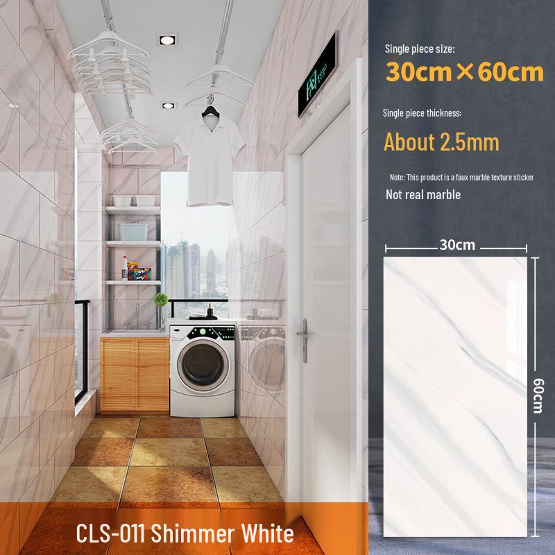 Wasserdichter Marmor Fliesenaufkleber: Selbstkleidende, schimmelresistente PVC-Wandverkleidung für Küchen & Bäder