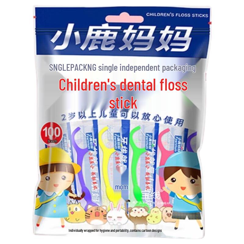 Little Deer Mom Kids Fruit-Flavored Dental Floss Picks