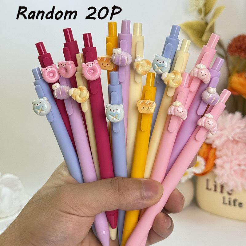 

10PCS Creative Cute Donut Neutral Pen Creative Student Writing Implement Office Signature Pen Black 0.7mm Ball Pen Stationery Signature Pen Random style 10Pcs