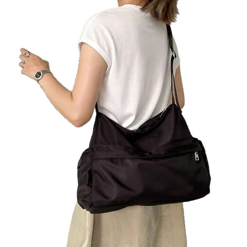 Lightweight Nylon Tote Bag Daily Use Unisex Shoulder Crossbody Large Capacity Urban Minimalist Style