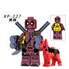 Red Color Deadpool with Dog Lego Compatible Minifigures DC Figurines Building Blocks Super Heroes
