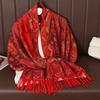 Warm Cashmere Poncho Shawl Scarf Luxury Print Thick Pashmina Winter Blanket Wraps Bufanda Casual Hijab Stoles Echarpe