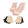 1 par de medias plantillas de algodón, plantillas para el cuidado de los pies, plantillas para aliviar el dolor en el antepié, Gel de masaje, almohadillas de soporte para dedos metatarsianos, plantillas para el antepié