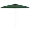 VidaXL Parasol de jardin avec mât en bois vert 299x240 cm 363168