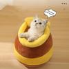 New Cat Nest Super Soft Honey Pot Shaped Comfortable Puppy Fossa Removable Skin-friendly Kitten Bed with Inner Pad Pet Products