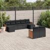 VidaXL Garden Lounge Set with Cushions 9 Pcs, Patio Sofas, Furniture Set, Outdoor Terrace Furniture, Black 3260480