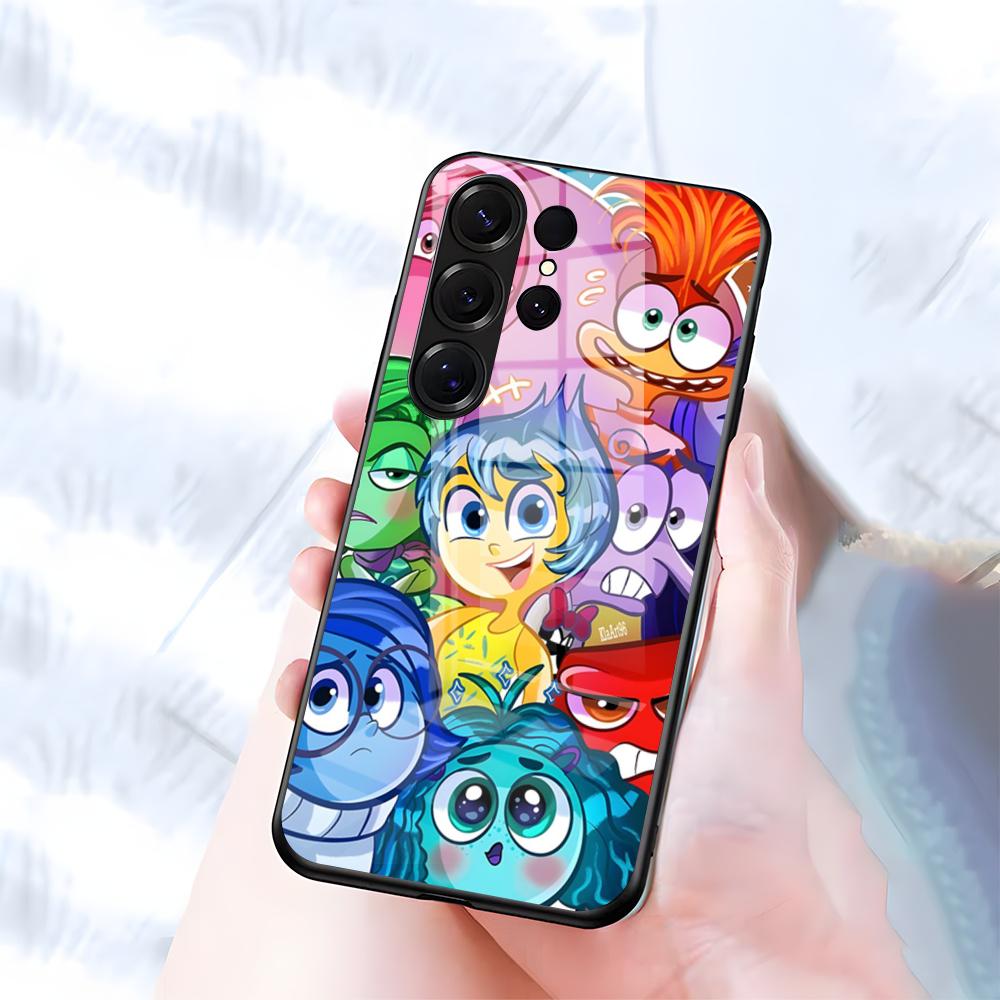 

Anime I-i-Inside O-o-Out Phone Case For Samsung S26 S25 S24 FE S23 S22 S21 Plus S20 Ultra Note20Ultra Black Glass Cover Galaxy S25 Ultra