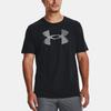 Under Armour Logo Print Crew Neck Short Sleeve T-Shirt Men Tops Black 1379451-001