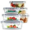 Set of 6 AMALFI Glass Food Containers