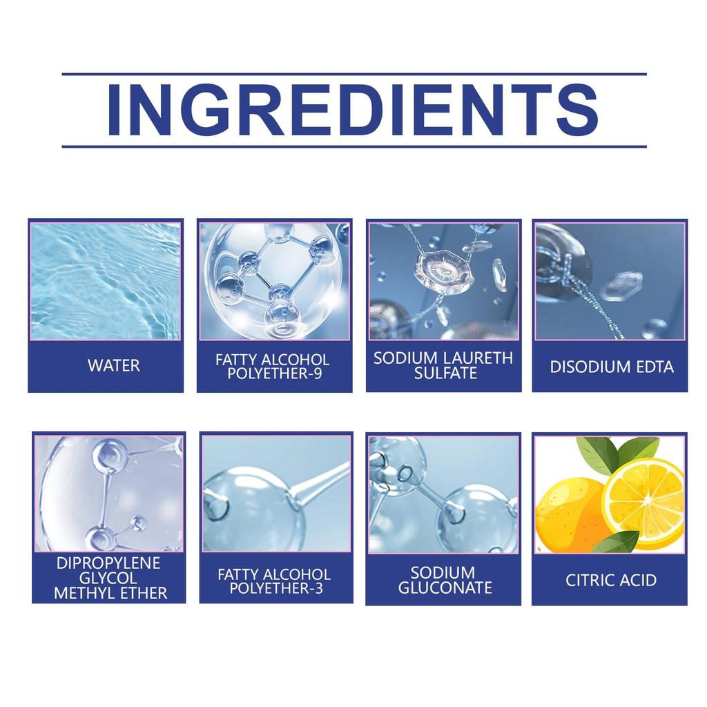 Bathroom Sink Stainless Steel Cleaner Shower Glass Limescale Stain Remover Cleaner Bathtubs