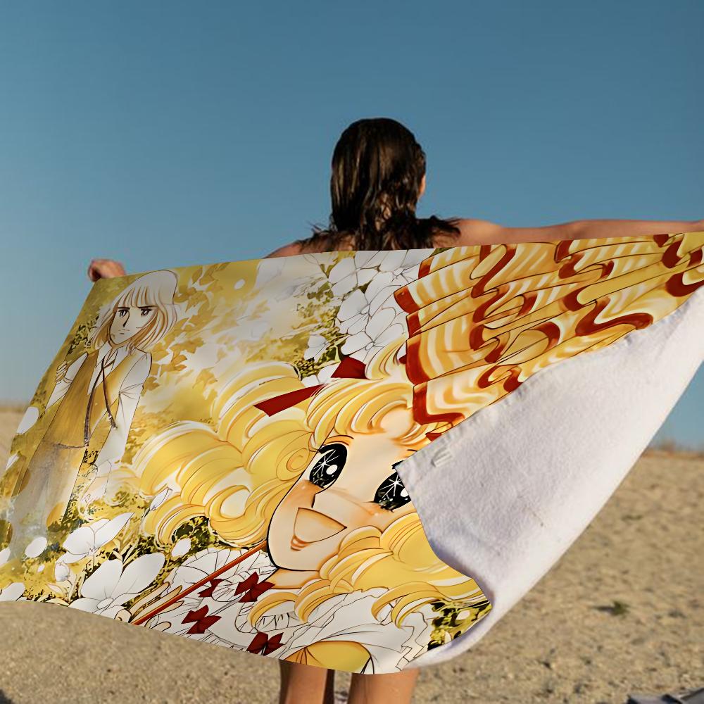 Anime Manga C-Candy C-Candy Microfiber Blanket Quick Drying Beach Towels Oversized Printing Super Absorbent Pool Towel Blanket