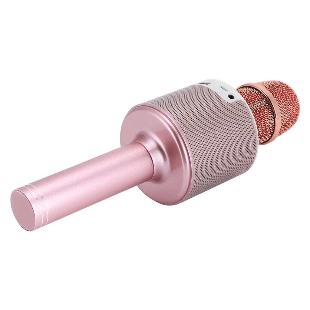 2 in 1 Bluetooth Drahtloser Lautsprecher Handmikrofon mit LED-Licht für Heim-Karaoke LivePink