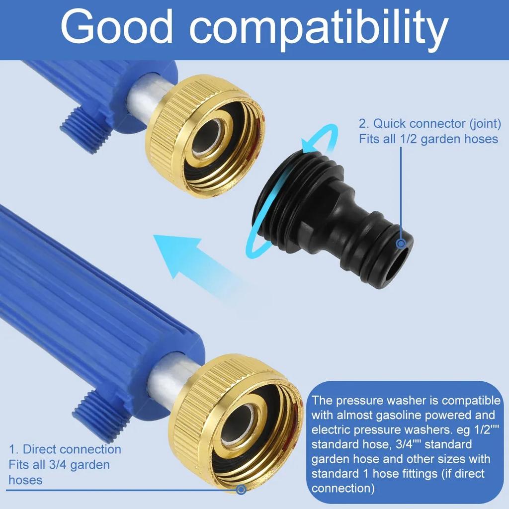 Mycie Samochodu Pistolet na Wodę Wysokociśnieniowy Metalowy Pistolet na Wodę Jet Dysza do Węża Ogrodowego Opryskiwacz Do Podlewania Zraszacz Narzędzia do Czyszczenia Samochodów