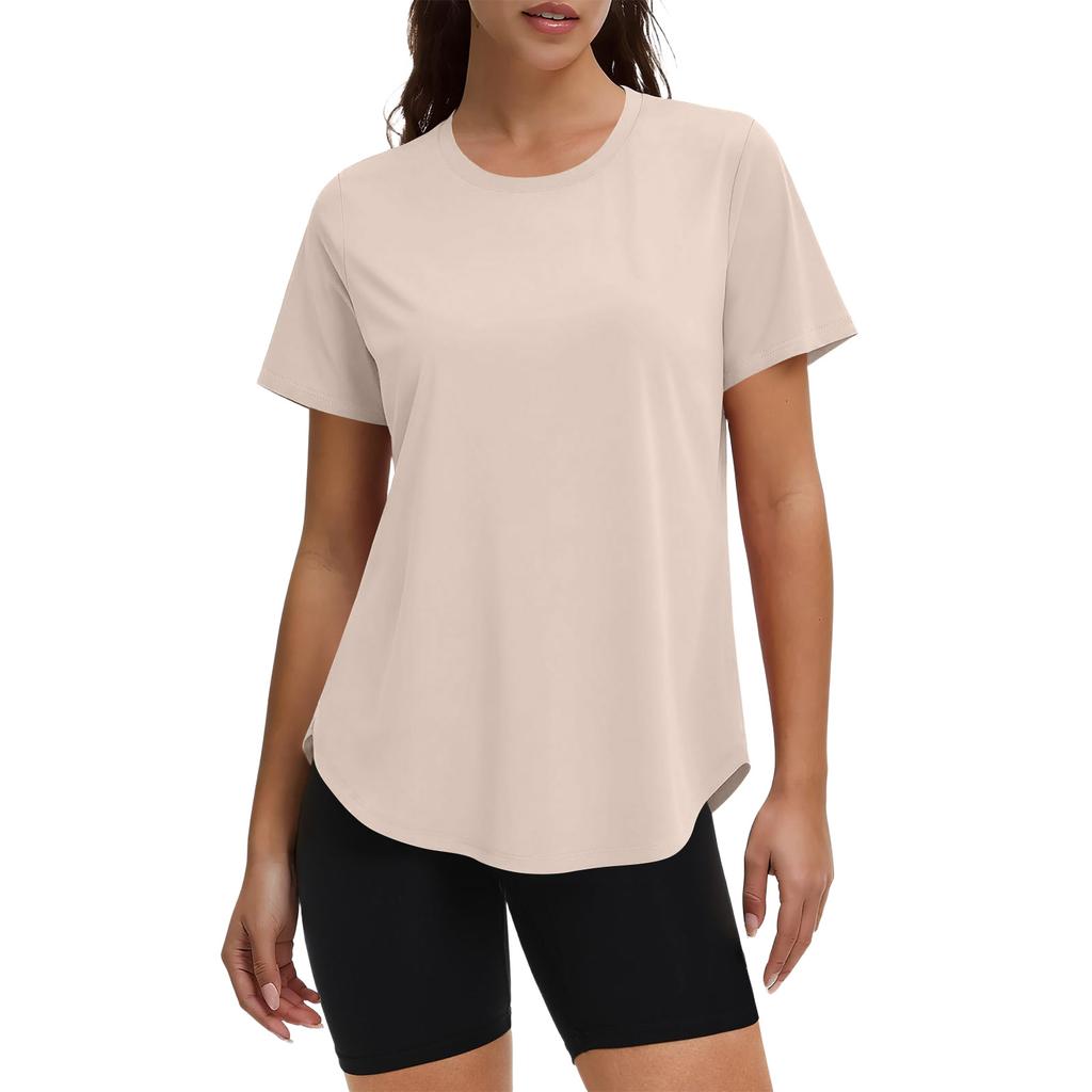 Lightweight Quick Dry Womens Athletic Shirt Short Sleeve Running Hiking Top Breathable Fitness Tee for Outdoor Activities