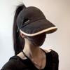 Portable Empty Top Women Sun Hat Wide Brim Sun Protection Outdoor Beach Cap Anti UV Folding Fisherman Hat