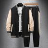 Men's Color Block Baseball Jacket & Long Pants Set - Autumn/Winter Casual Versatile Sportswear Collection