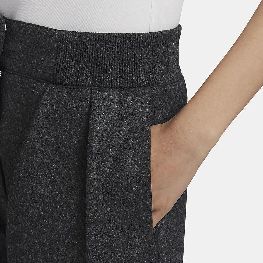 Nike Forward Series Therma-FIT ADV Solid High-Waisted Loose Wide-Leg Casual Pants Women Bottoms Black FB8362-060