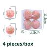 3/2/1Pcs Pumpkin Balls Christmas Tree Ornament Plastic DIY Crafts Painted Christmas Gifts Boxes Pendant Hanging Ornament