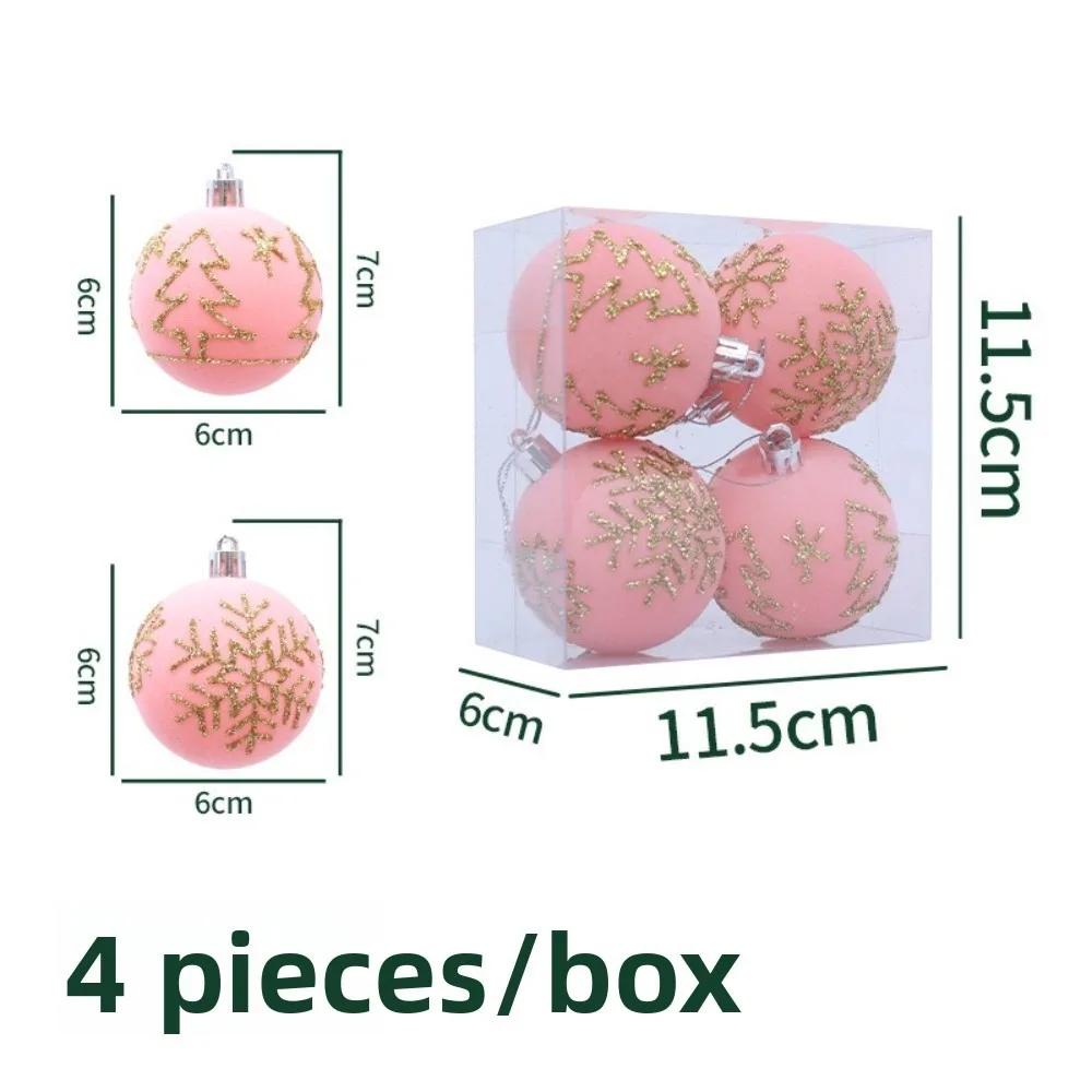 3/2/1Pcs Pumpkin Balls Christmas Tree Ornament Plastic DIY Crafts Painted Christmas Gifts Boxes Pendant Hanging Ornament