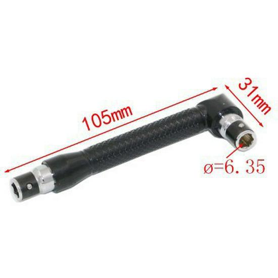 Dual-Head L-Shape Hex Bit Wrench & Right-Angle Air Screwdriver Extension