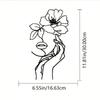 Wire Figure Sculpture Minimalist Metal Woman Art Abstract Female Body Statue Home Decor