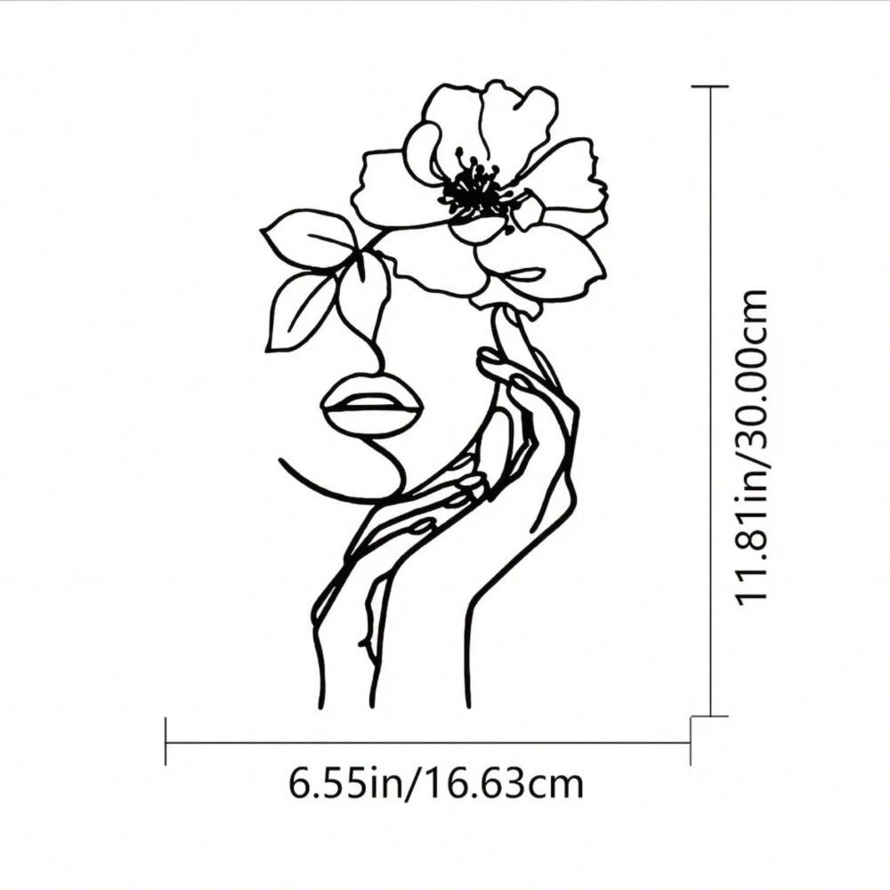 Wire Figure Sculpture Minimalist Metal Woman Art Abstract Female Body Statue Home Decor