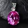 28 Ct Natural Pink Tourmaline Gemstone 925 Sterling Silver Pendant Gift For Her