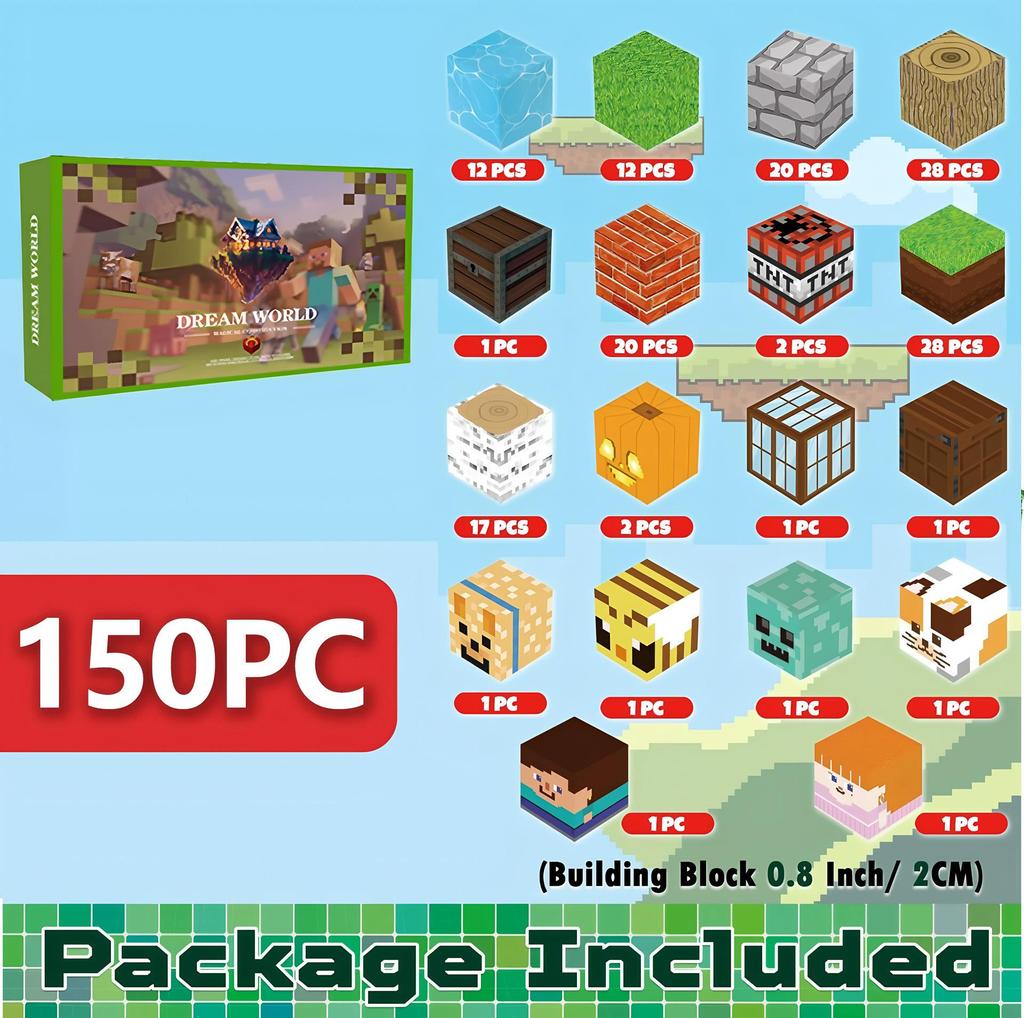 My Magnetic Block World: Primeval Forest Series Educational Building Cubes for Children