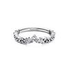 Pandora Regal Swirl Tiara Ring With Clear Cubic Zirconia P-192232C01-54 For Women