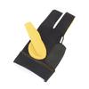 Left Hand Pool Glove 3 Finger Nylon Comfortable Elastic Universal Adjustable Billiard Pool Glove Yellow