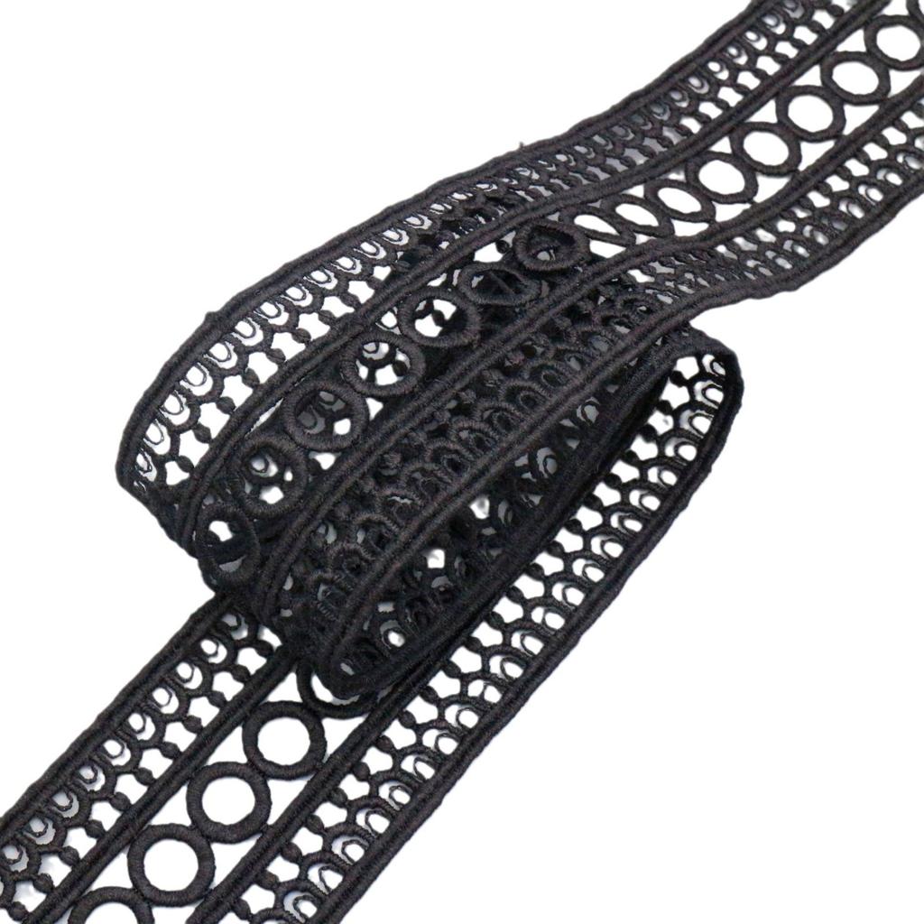 Delicate Thin Line Black And White Milk Silk Water-Soluble Lace Fashion Women'S Top Skirt Lace Accessories