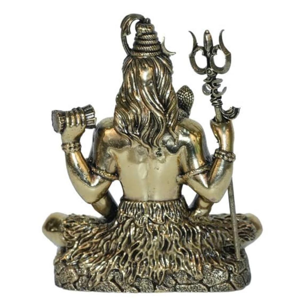 Brass Meditating Lord Shiva Idols | 2 Inch | God Idol Gift for Diwali | Shivji | Mahadev Murti | Shiva | Bholenath Murti | God Idol for Car