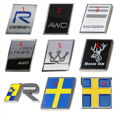 Auto Hinten Stamm Logo Typenschild Aufkleber Metall Für VOLVO XC60 S90 XC90 XC40 S60 V90 S60 V60 T5 T6 T8 AWD RD Inschrift Flagge Abzeichen