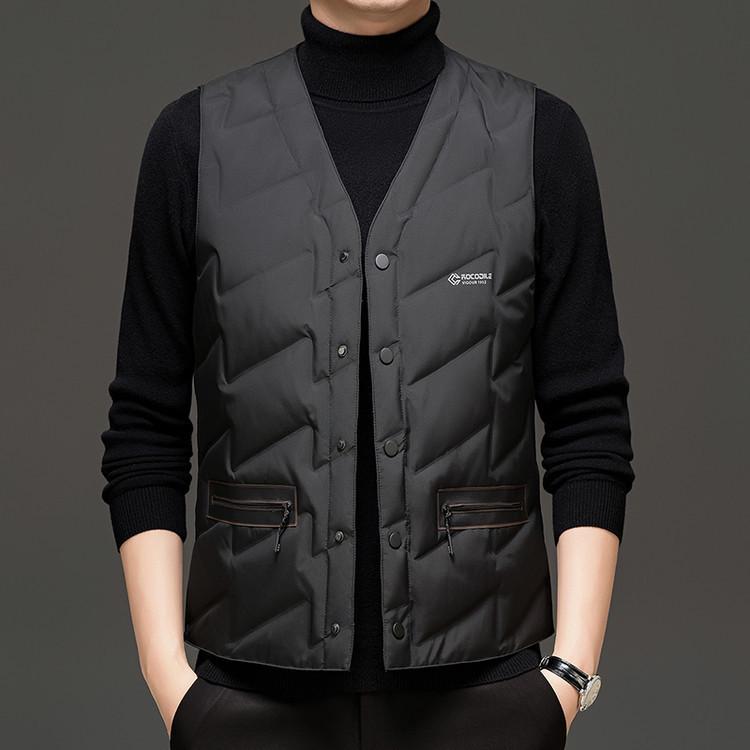 

Men s Casual Short Winter Down Jacket - Dad Style Navigator Coat M чорний