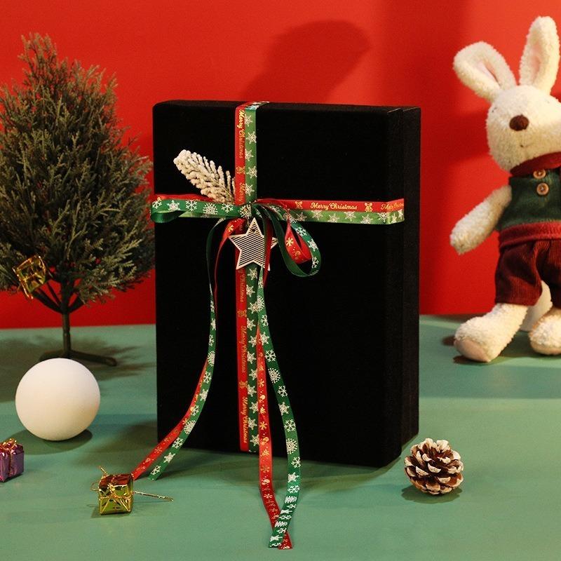 Cutie cadou de Crăciun din catifea, cutie cadou cu fundă, cutie cadou cu capac cer, cutie goală, cutie cadou de Anul Nou, cutie cadou pentru ruj