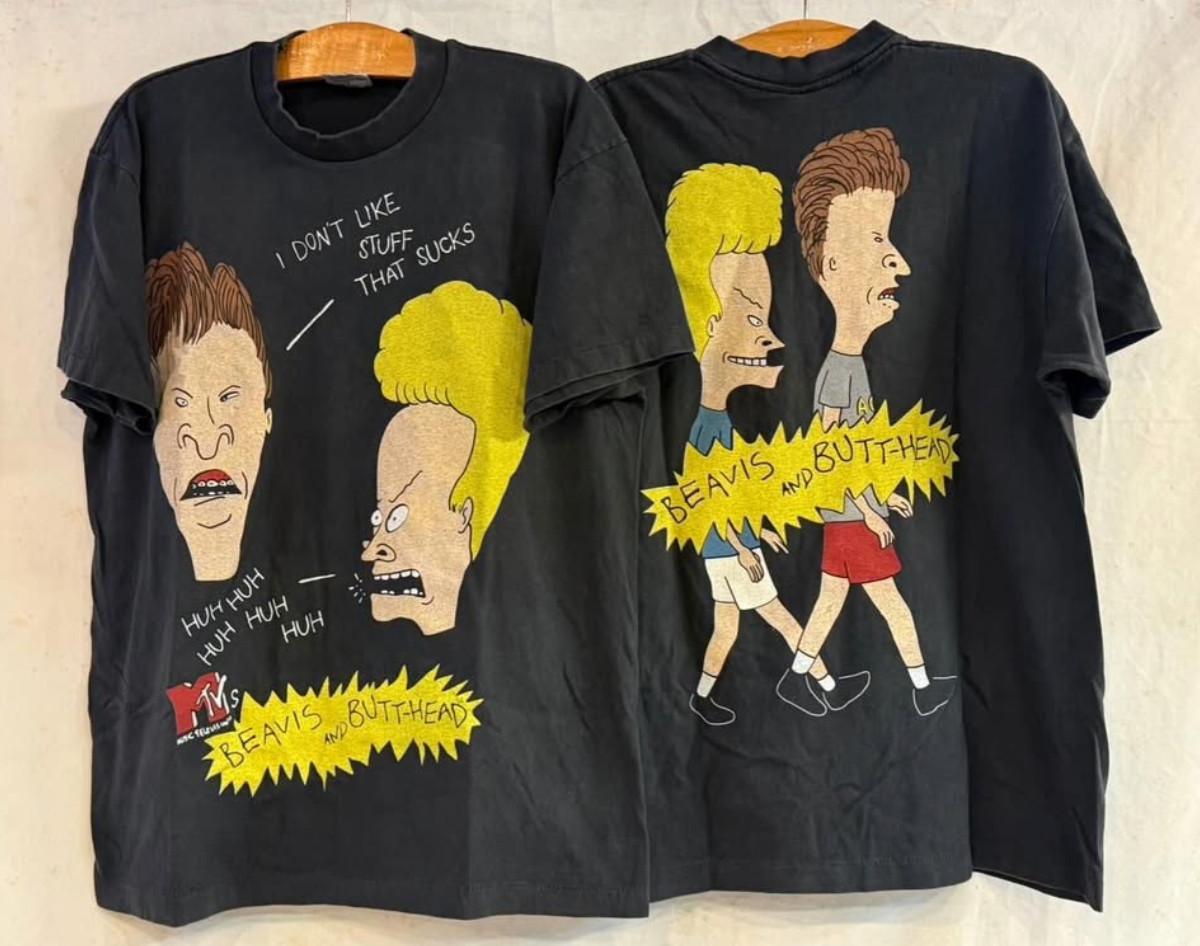 Vintage 1993 MTV Beavis And Butthead HUH HUH 90s Cartoon Sz.L T-Shirt REPRINT Unisex T-Shirt XXXXL