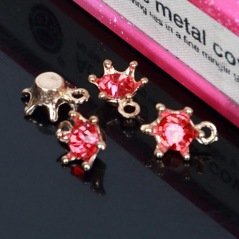 Engood 100Pcs Rhinestone Buttons Sewing Trim & Embellishments Craft Buckle DIY Pendant for DIY Hair Apparel Accessories ZJ41
