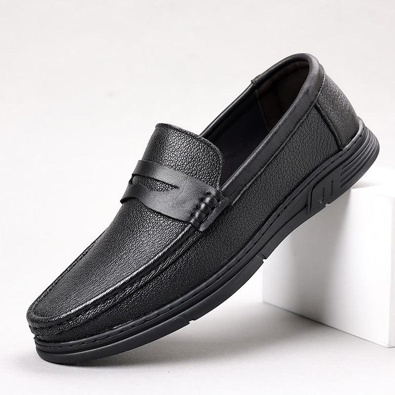 Genuine Leather Mens Loafers Luxury Brand Italian Casual Shoes for Men Shoes Slip On Moccasins Comfy Driving Shoes Boat Shoes