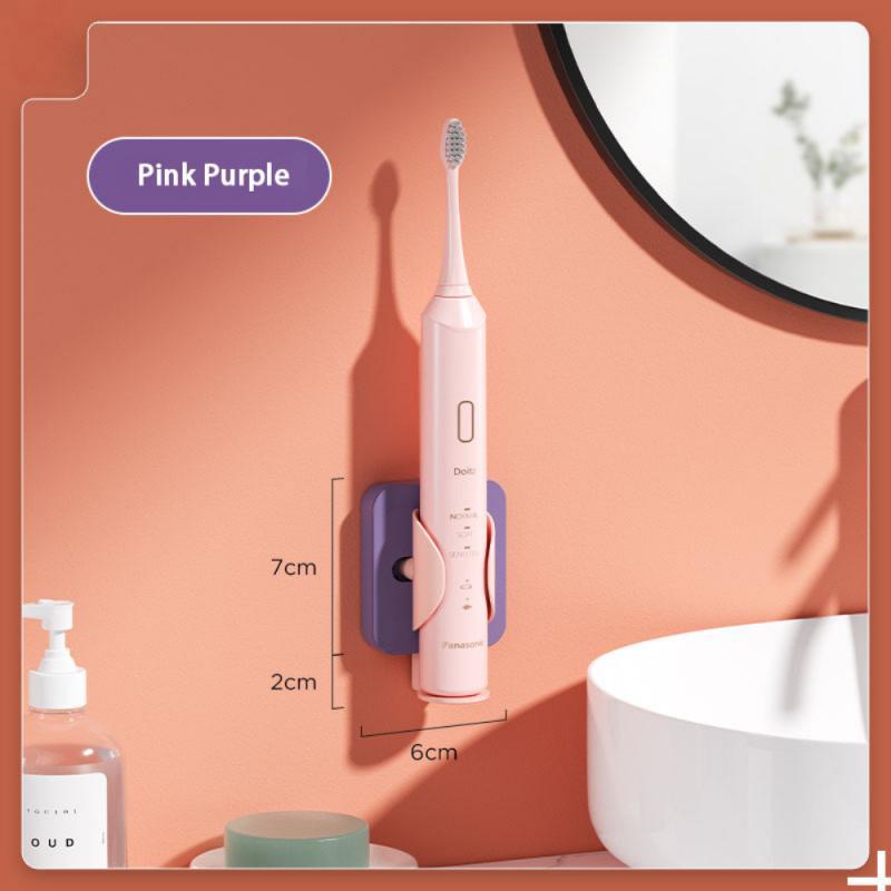 1pc Toothbrush Holder Scalable Wall-Mounted Electric Toothbrush Organizer Space Saving Toothbrush Storage Rack