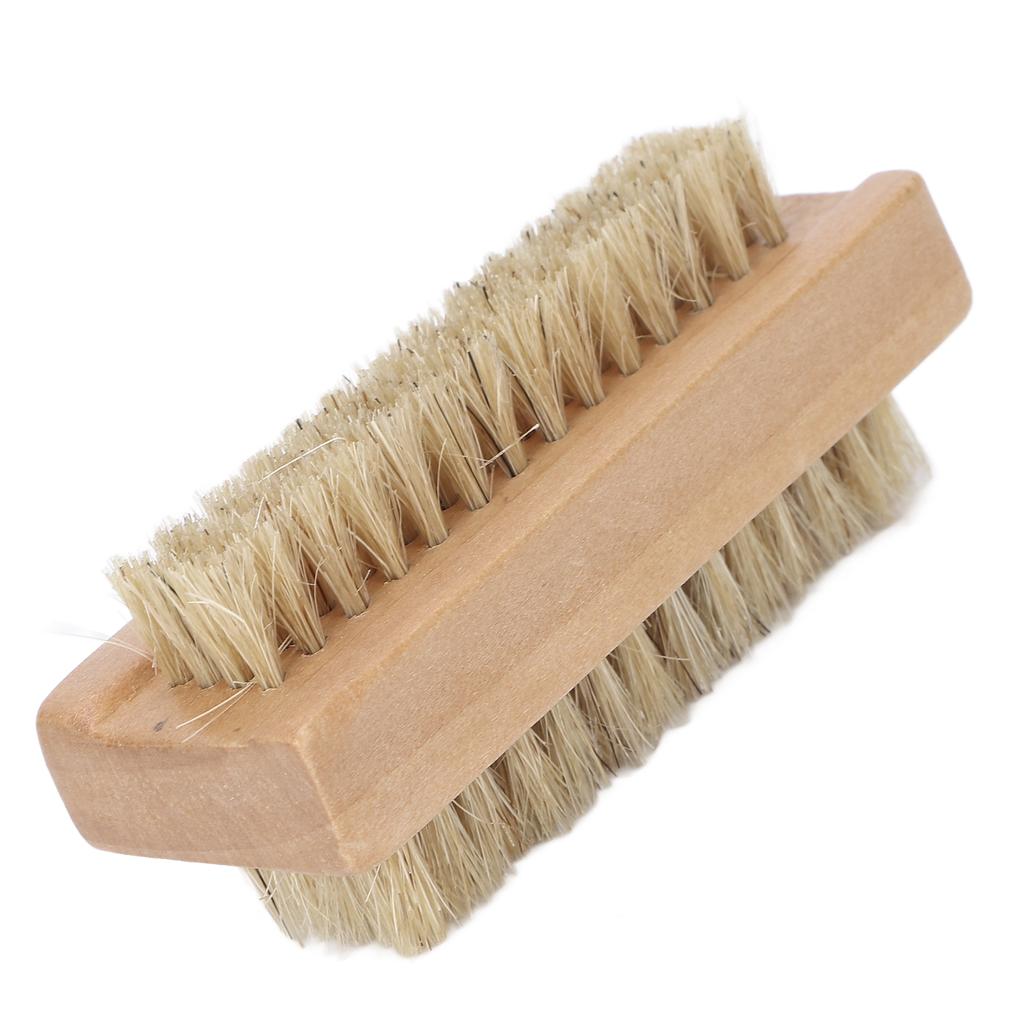 Nagelbürste Fingernagel Zehennagel Nagelhautreinigung Doppelseitige Holz Maniküre Pedikürebürste