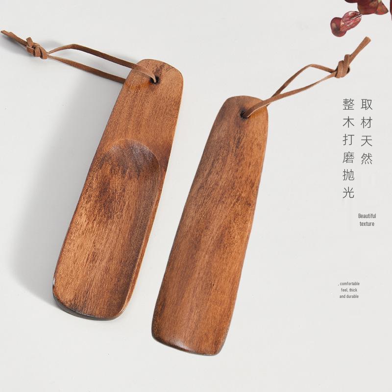 Walnut Solid Wood Long Handle Shoehorn - Shoe Lifter & Puller